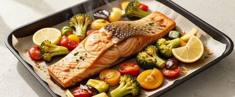 Baked Salmon and Vegetables